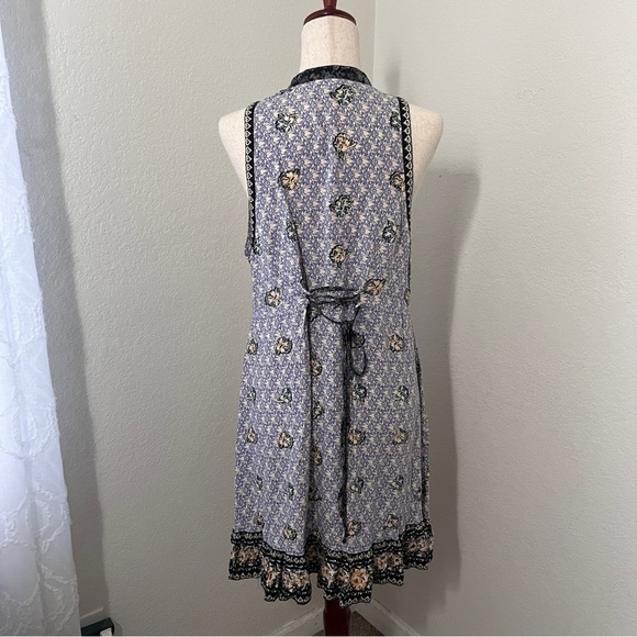 Nostalgia Women's Dress Size L Printed Hippy Boho Knee Length Rayon - Picture 2 of 8